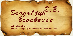 Dragoljub Brošković vizit kartica